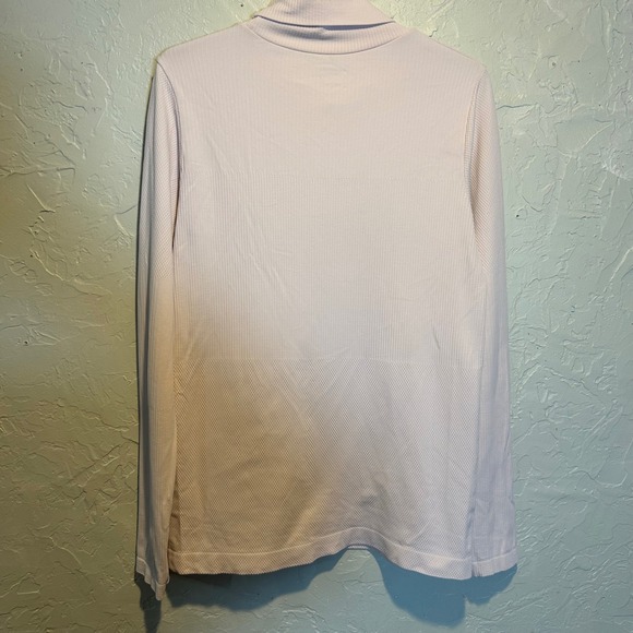 ATHLETA Women's Light Pink Ribbed Turtleneck Long Sleeve Top Size L - Picture 2 of 7